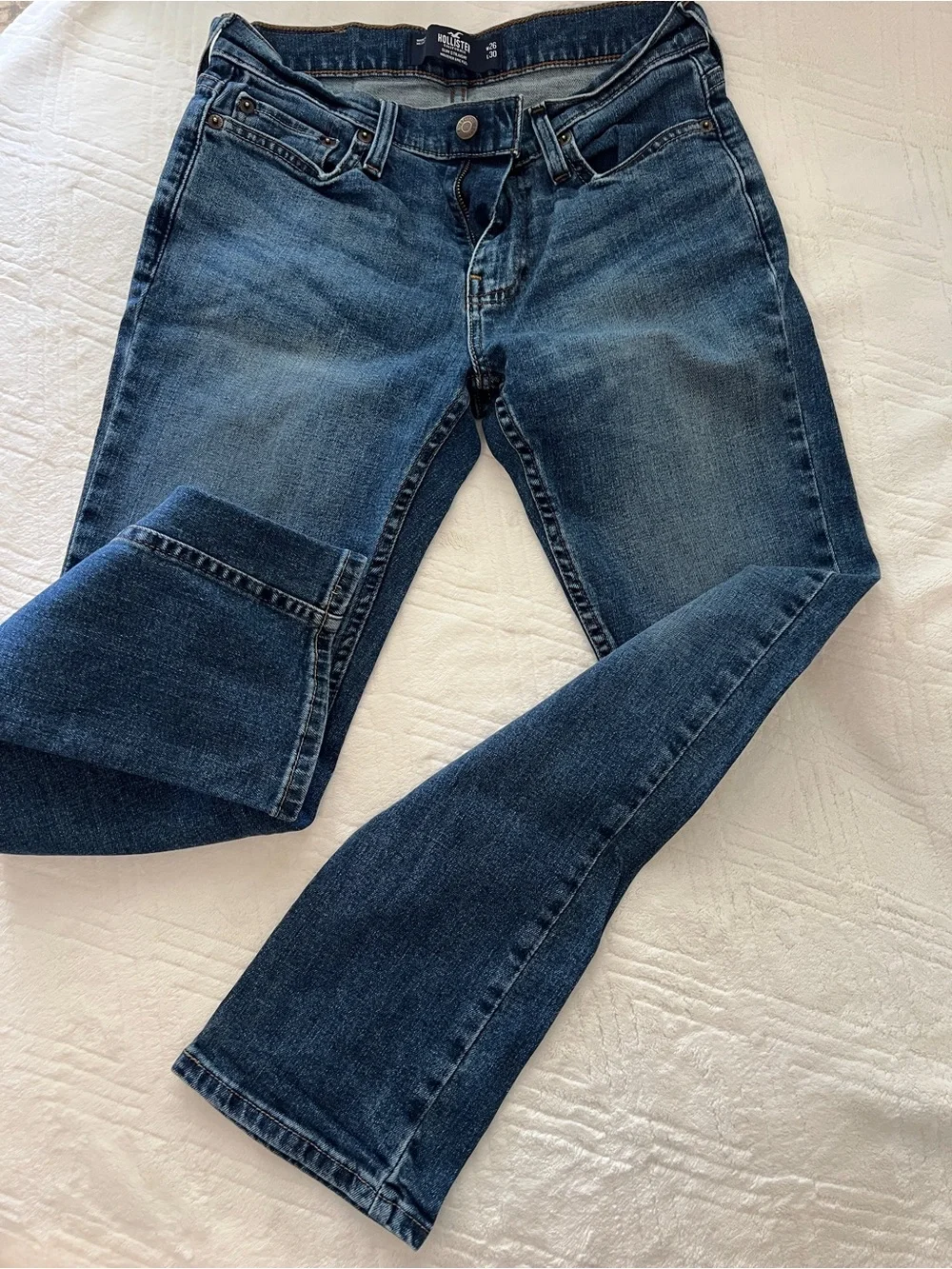Hollister Men's Slim Straight Blue Denim Jeans